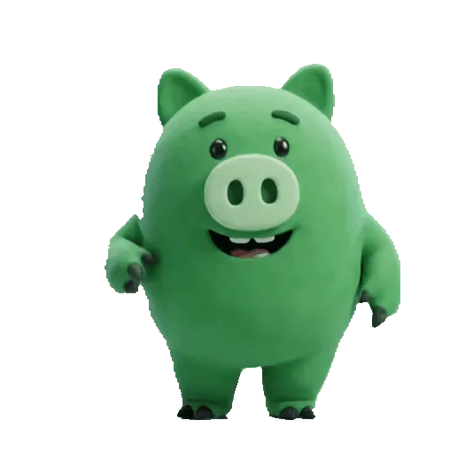Porquinho do Poupa Pig apresentando a organiza&ccedil;&atilde;o das contas